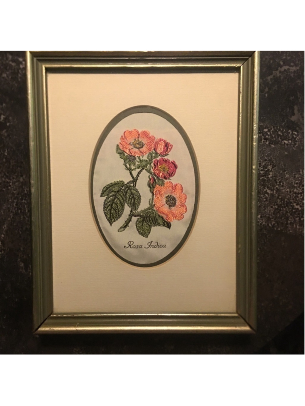 ROSA INDIA WOVEN FRAMED PICTURE FEATURES SILK AND RAYON